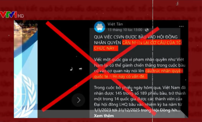 Các tổ chức phản động như “Việt Tân”, “Ủy ban cứu người vượt biển (BPSOS)”… đăng các bài viết, rêu rao luận điểm, trích dẫn thông tin sai lệch từ các báo cáo nhằm xuyên tạc thành tựu nhân quyền của Việt Nam. (Nguồn ảnh: VTV)