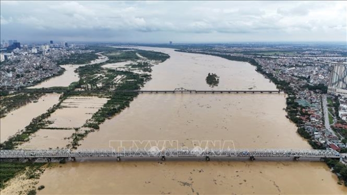 Khu vực cầu Vĩnh Tuy, Hà Nội. (Ảnh minh họa: TTXVN)