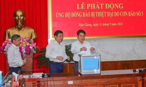 Hậu Giang phát động ủng hộ đồng bào bị thiệt hại do bão số 3