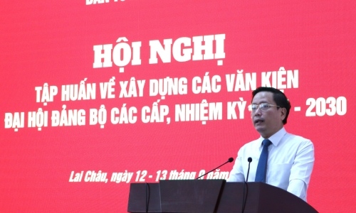 Lai Châu: Tập huấn về xây dựng các văn kiện Đại hội Đảng bộ các cấp, nhiệm kỳ 2025-2030