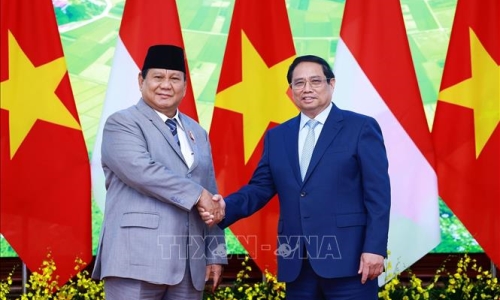 Thủ tướng Phạm Minh Chính hội kiến Tổng thống đắc cử Indonesia Prabowo Subianto