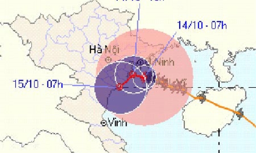 Bão số 10 suy yếu, không thể vào đất liền