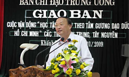 Giao ban Cuộc vận động “Học tập và làm theo tấm gương đạo đức Hồ Chí Minh” các tỉnh Miền Trung - Tây Nguyên