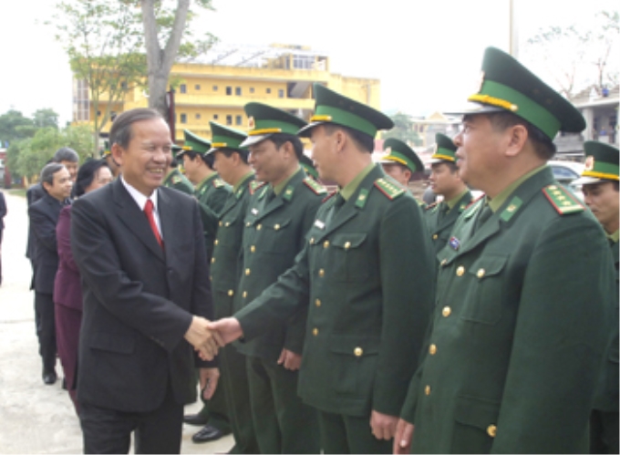 Phó Thủ tướng Trương Vĩnh Trọng tới thăm và chúc Tết cán bộ, chiến sĩ Bộ Chỉ huy Bộ đội Biên phòng tỉnh Lạng Sơn